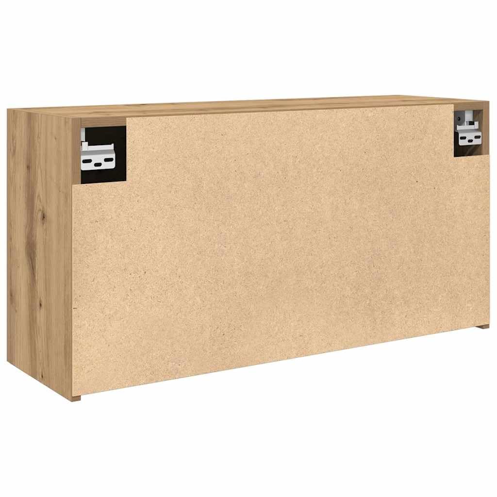 Armoire murale de bain chêne artisanal bois d ingénierie
