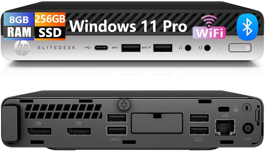 HP EliteDesk 800 G5 Mini Business Desktop PC, Core i5-9500T 2.2GHz
