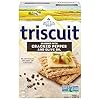 Triscuit Cracked Pepper & Olive Oil, 200g/7.1 oz., Wheat Crackers (Imported from Canada)