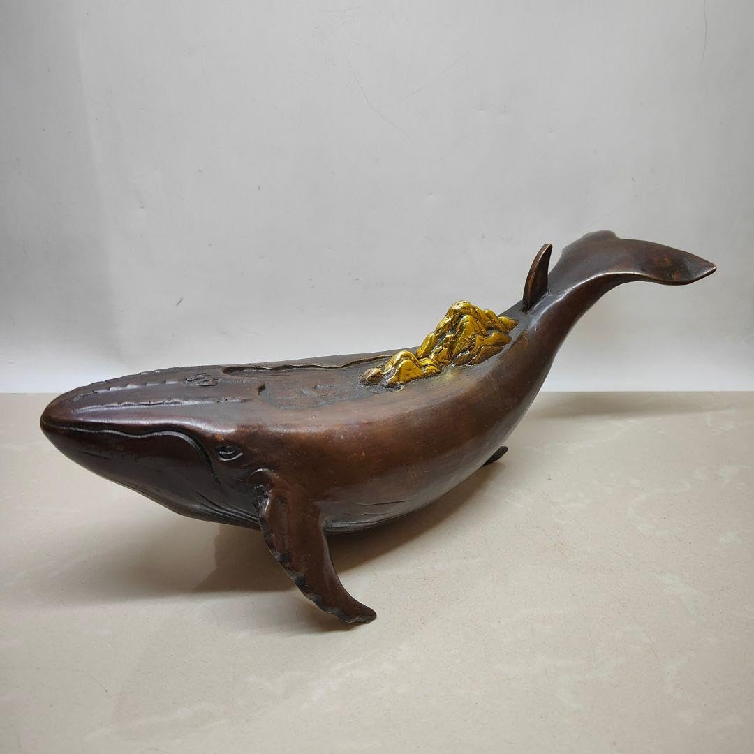 Amazon.co.jp: 銅細工クジラ 鯨 装飾品 工芸品 美術品 置物 : ホーム 