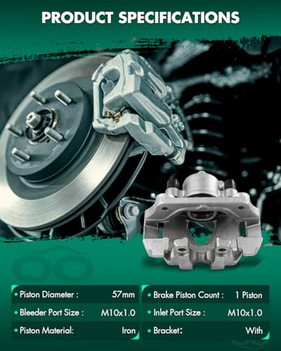Image of SCITOO Front Left Brake Caliper With Bracket 19B3361 Compatible For BMW For 323i 2006-2011,For BMW For 328i 2008-2013,For BMW For 328i xDrive 2009-2013,For BMW For 328xi 2008,For BMW For X1 2013-2015