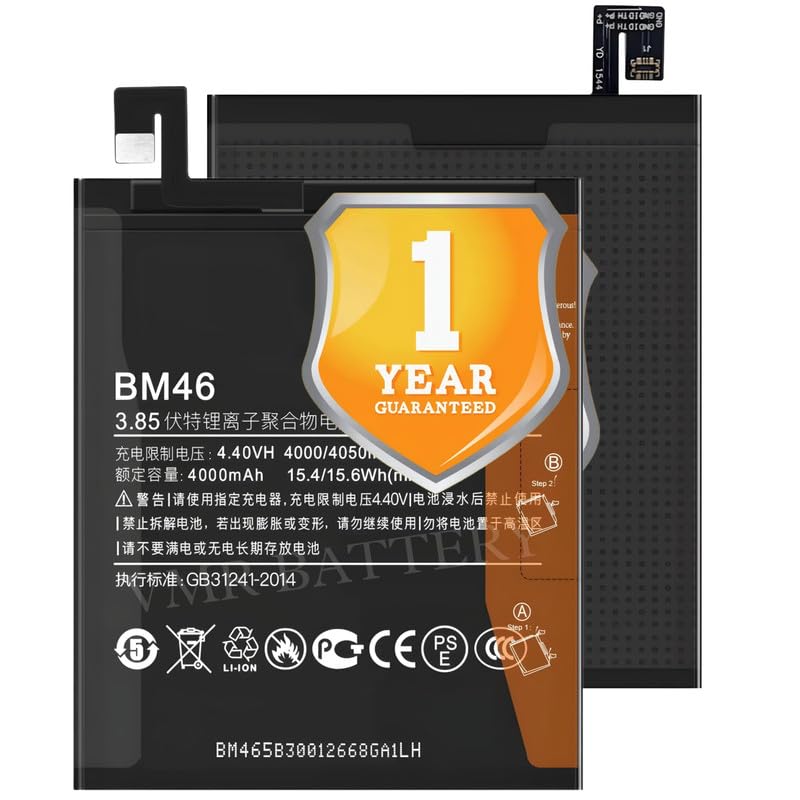 Image of Original BM46 Battery Compatible with Xiaomi Redmi Note 3 (2015116, 2015161) - (4050mAh) - 1 Year Warranty K7