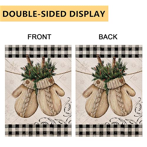 Christmas Winter Garden Flag Double Sided 12.5 x 18.5 Inch, Gloves Decoration for Home Garden Yard Outdoor Outside Front Porch House Farmhouse Christmas Winter Garden Flag Double Sided 12.5 x 18.5 Inch, Gloves Decoration for Home Garden Yard Outdoor Outside Front Porch House Farmhouse