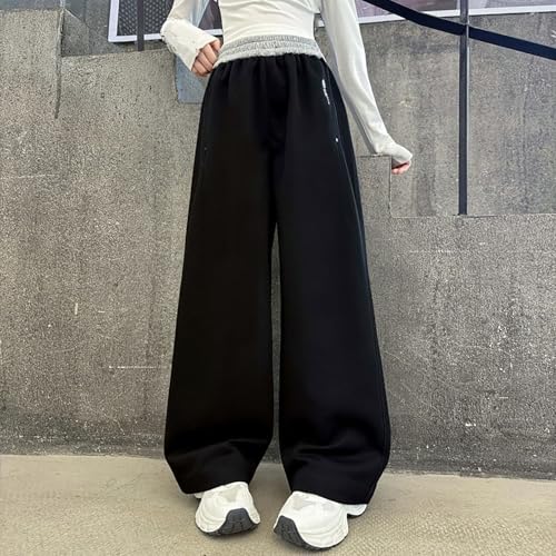 Girls Sweatpants Wide Leg High Waist Baggy Joggers Pants Teen Casual Trendy Y2K Athletic Pant Loose Lightweight Trousers4