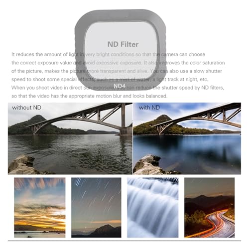 Filtro ND4 a ND64 compatible con DJI Mavic 2 Pro protector de cristal antirreflejos 5