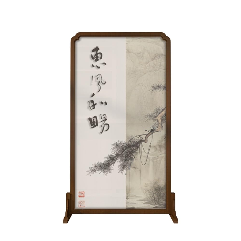 Privacy Screen Floor-standing Screen Partition Home Decoration Background Wall Living Room Porch Office Zen Retro Seat Room Divider