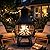 BALI OUTDOORS Wood Burning Fire Pits Chimenea Outdoor Fireplace Wooden Firepit, Brown-Black