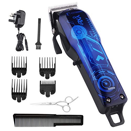 BESTBOMG Professional Cordless Rechargeable Hair Clippers for Men Beard Trimmer Home Hair Cutting Kit with Taper Lever, Self Hair Cutter with Heavy Duty Motor for Men/Barber/Family Use
