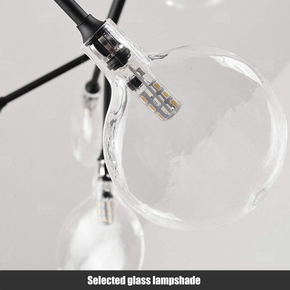 Nordic kreatywna lampa wisząca w kształcie świetlika, gałąź drzewa i liście lampa sufitowa do salonu sypialni