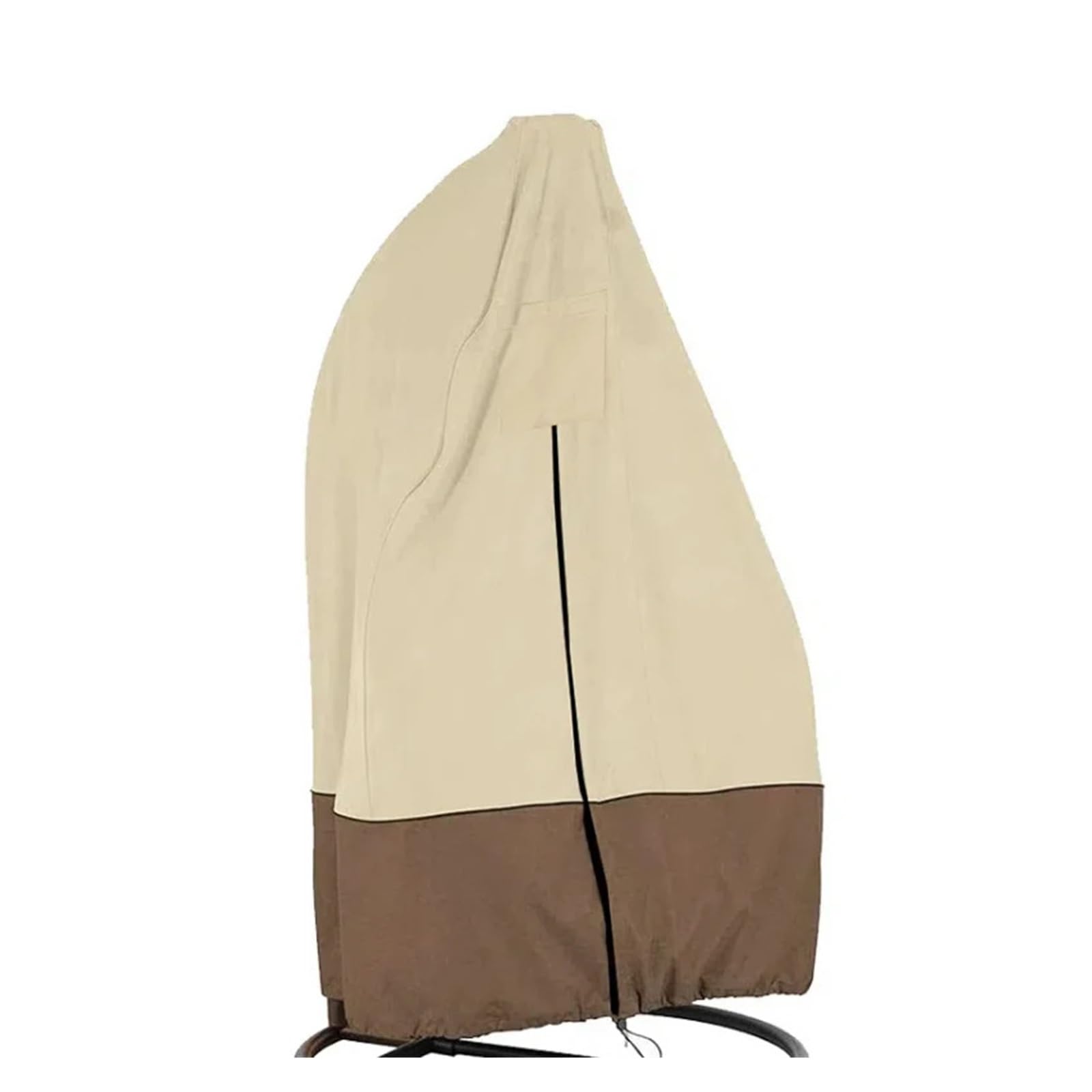 Housse pour Fauteuil « Egg » de Jardin, Housse de Chaise en Coquille d'œuf, balançoire d'extérieur, Suspendue, Fermeture éclair Centrale, Couleur Assortie, Beige