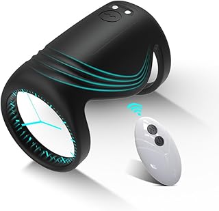 Anneau Pénien Vibrant avec Télécommande - Cockring en Silicone avec Stimulateur Clitoridien à Picots - 10 Modes de Vibration - Aide à l'Érection & Endurance Masculine - Sextoy Homme & Couple