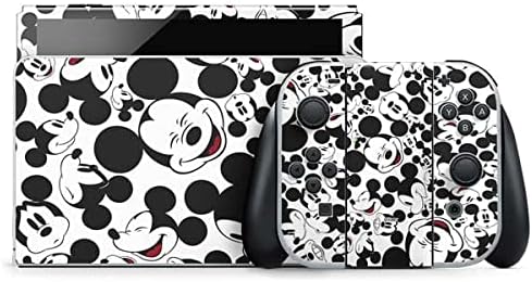 Skinit Decal Gaming Skin Compatible with Nintendo Switch OLED (2021) - Officially Licensed Disney Mickey Mouse Vintage Pattern Design