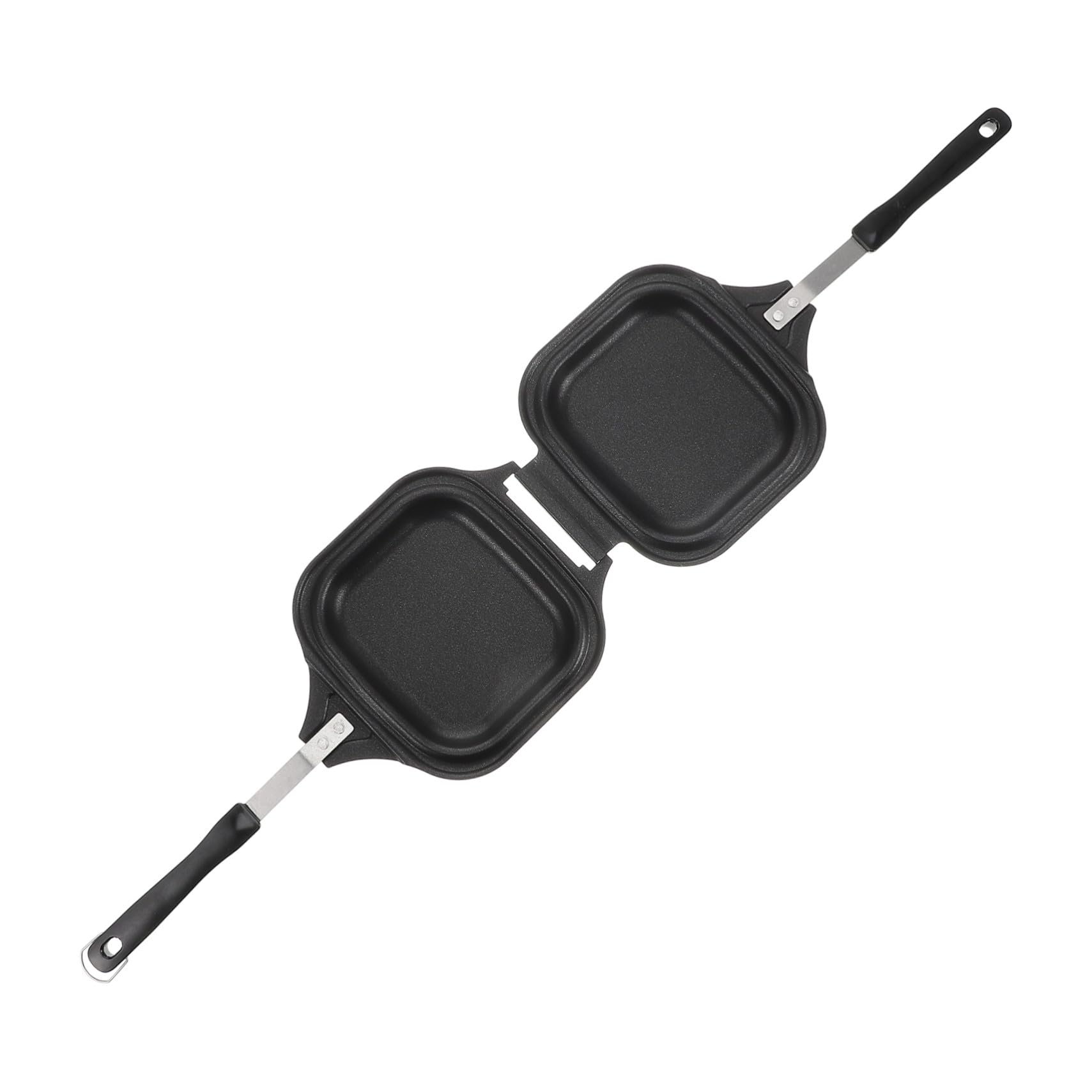 Molde Antiadherente Sándwiches para Desmontable Doble Cabeza Hornear de Hierro Sartén y Fácil de Limpiar y Mantener Alimentos Intactos para Camping Cocina