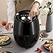 Household Smart Air Fryer — Wielofunkcyjna elektryczna frytownica o dużej pojemności, czarna, 265x315x318mm, bezolejowa i niskotłuszczowa frytownica, automatyczne wyłączanie (Color : Black)