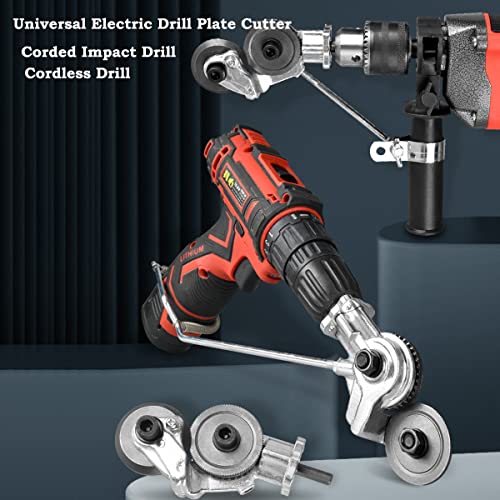 Electric Drill Plate Cutter,New Metal Nibbler Drill Attachment Sheet Metal Cutter Diy Metal Drill Attachment For Cutting Metal Plates,Iron,Aluminum,Copper,Steel,White Sheet #TOP1