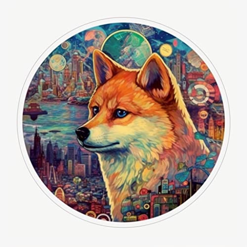 Image of Yoonek Graphics Shiba Inu Dog Vinyl Decal Sticker for Car, Laptop, Tumbler, More. #001661