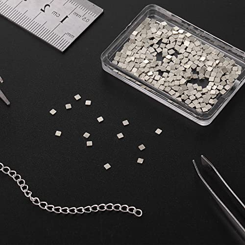 Image of Grevosea 3 Grams Silver Solder for Jewelry - Precut Chips, Ultra Tiny, Medium Density, Easy Solder, 2 X 2 mm, 1360