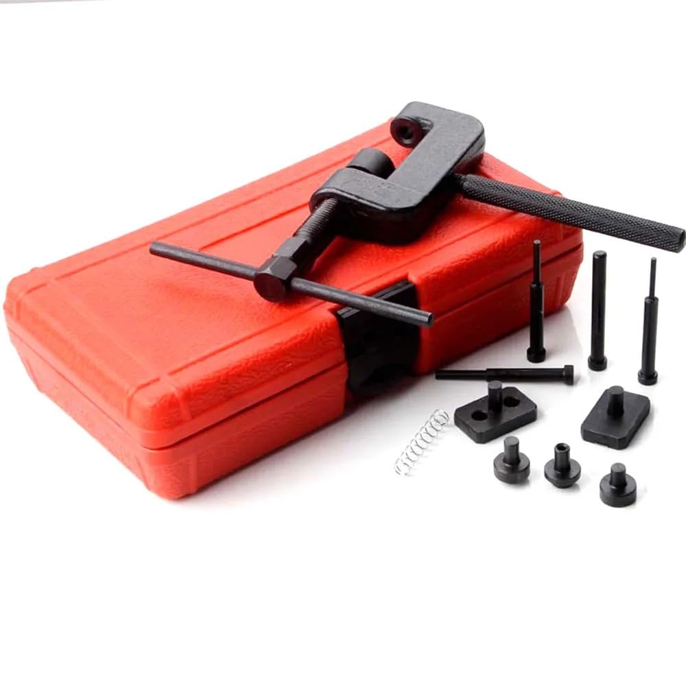 Extracteur Volant magnétique Ensemble d'outils de Pilote de Joint de Fourche de Moto, 13 pièces, disjoncteur de chaîne de Distribution, Coupe-Rivage, Kit d'outils de démontage Volant Moteur