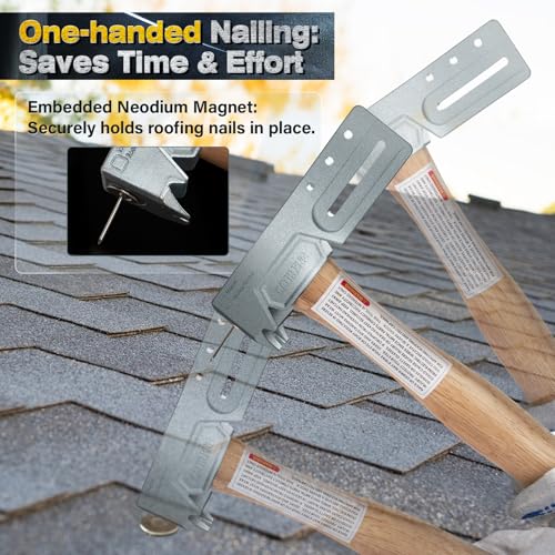 image for Kathleno Magnetic Roofing Hatchet with Nail Claw & Sliding Gauge – D