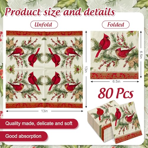 Servilletas de papel desechables de Navidad para decoración de mesas de fiesta 2