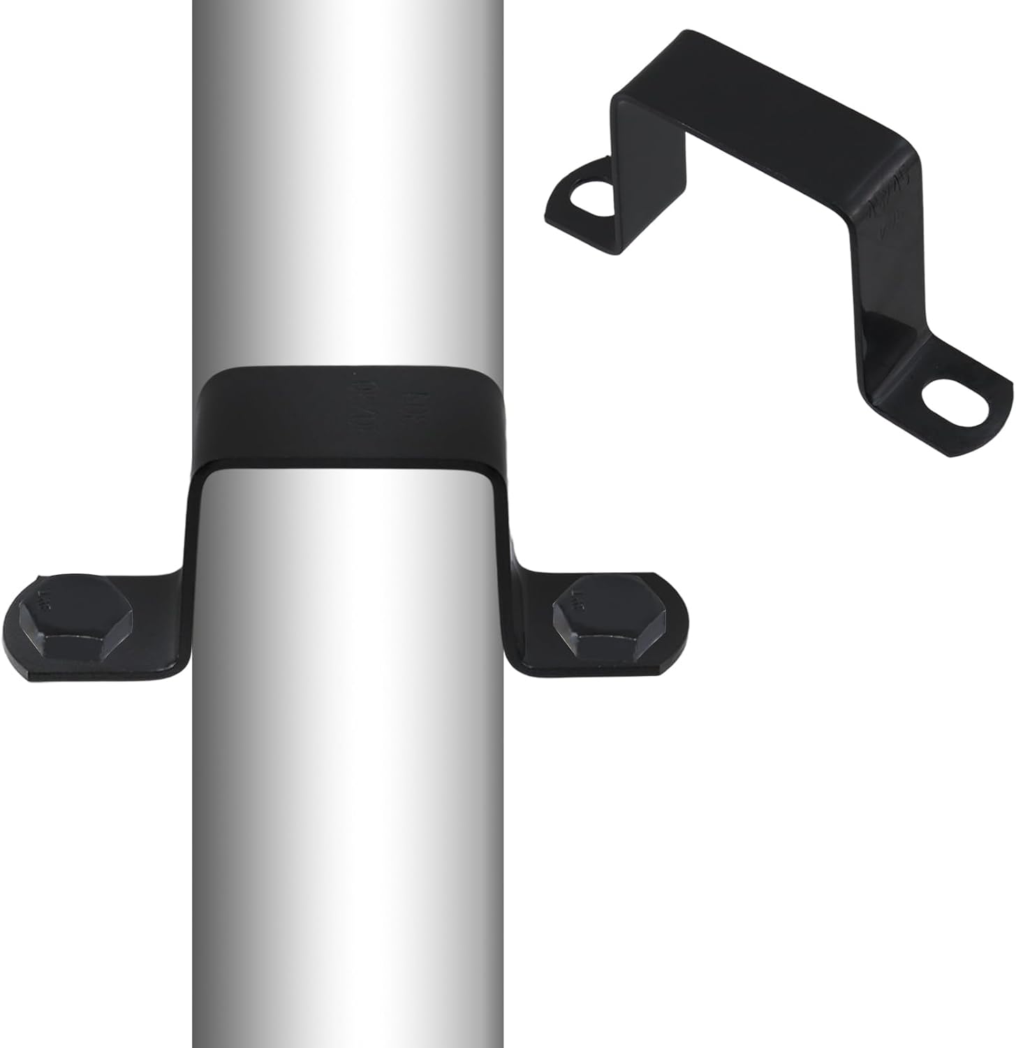 Semetall 1.77x1.77" Square Tube Strap Clamp - Stainless Steel U-Shaped Heavy Duty Clamps, 10-Pack Corrosion-Resistant Pipe Brackets for Plumbing, Furniture & DIY Projects