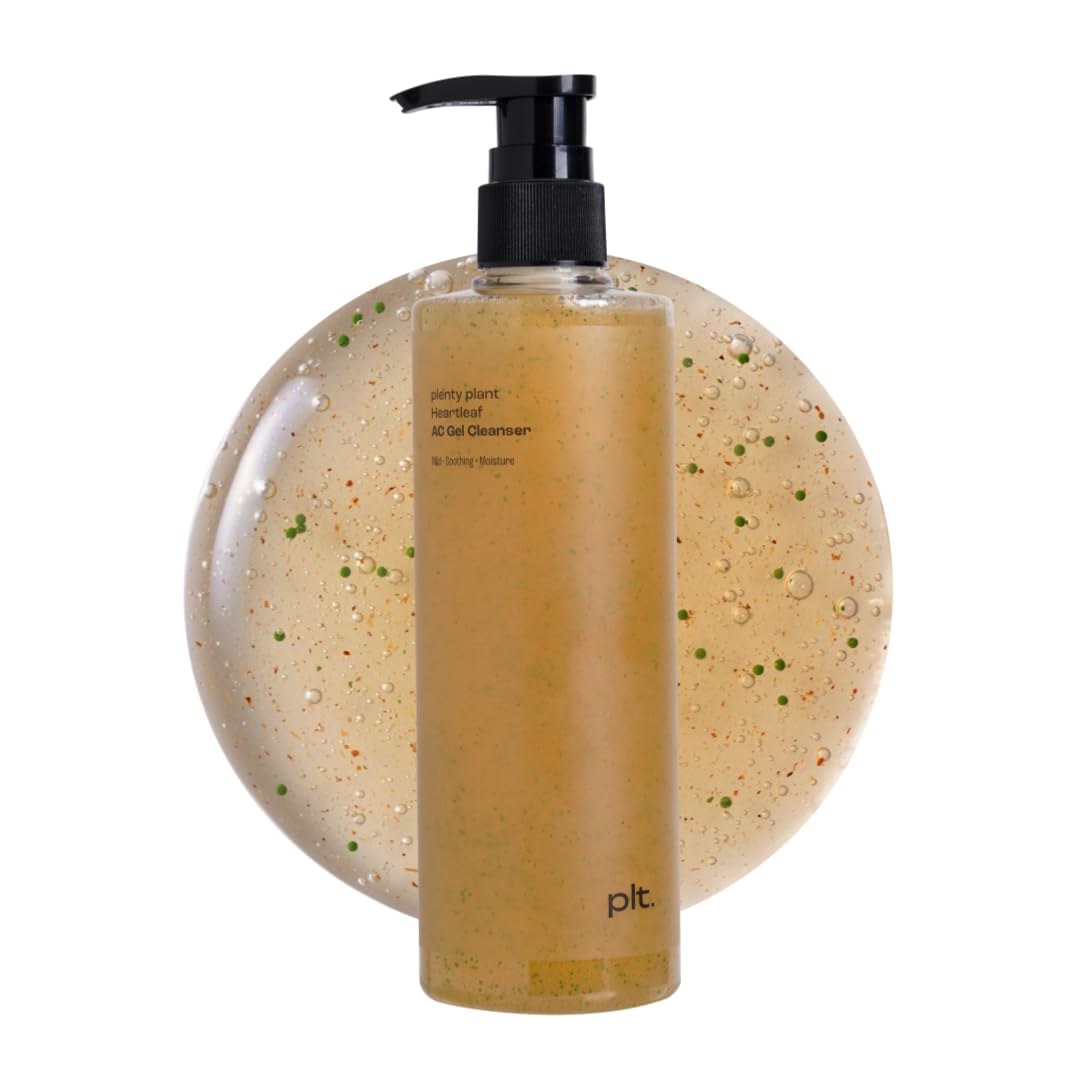 PLENTY PLANT Heartleaf AC Cleanser Gel Type Deep Pore Cleansing, Acne Face Wash, Blackhead Remover for All Skin Types, Korean Skin Care 9.90 fl oz(