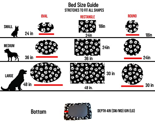 Duke&Lefty Furever Dog Bed Slipcover-Stretchy Soft Petbed Cover-Universal-Easy To Remove (Zipper Free)-Black-Medium thumb #2