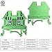 ICI Dinkle Power Distribution DK2.5N-GN 10 Gang Box Connector DIN Rail Terminal Blocks, 12-22 AWG, 20 Amp, 600 Volt Solar Combiner Green