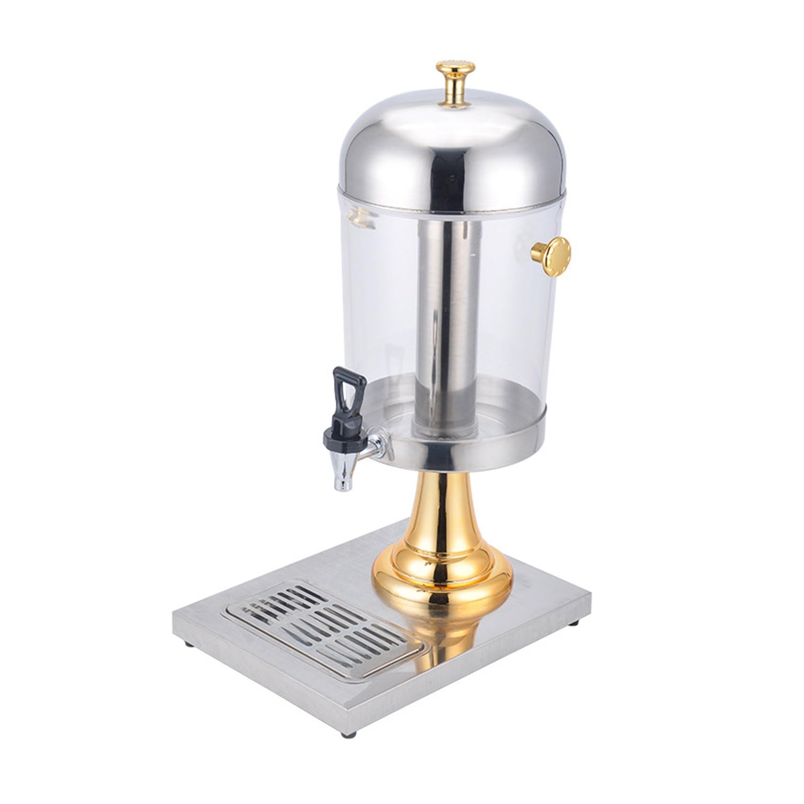 AYCDL Stainless Steel Beverage Dispenser 2.2 Gallon with Spigot for Hot and Cold Drinks, for Coffee, Beer, and Parties, Durable and Stylish,Silver