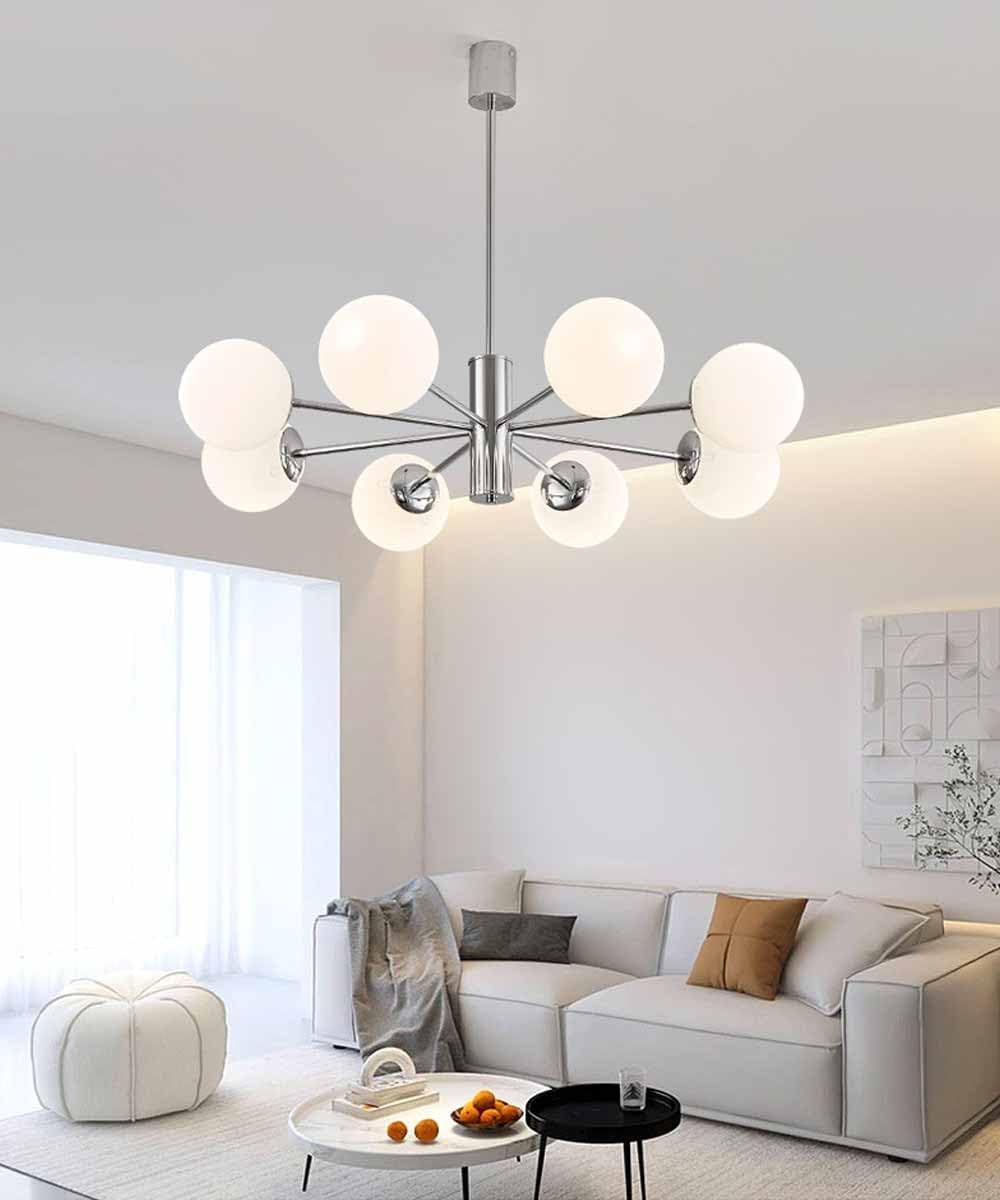 Lámpara De Araña Moderna De Tela De 3 Luces Para Comedor, Lámparas De