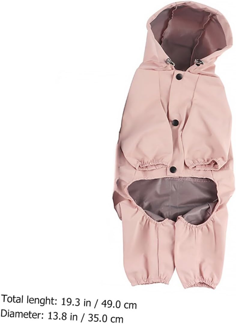 Abaodam Waterproof Reflective Dog Raincoat Breathable Pet Jacket Pink XL for Puppies and Dogs