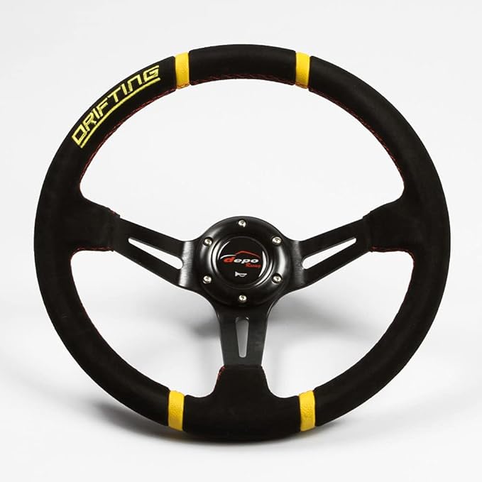 ディープコーンステアリング スウェード バックスキン レッド 35cm 35Φ