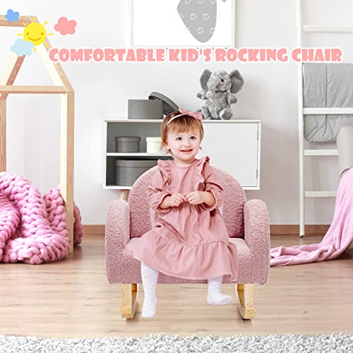 image for INFANS Kids Sofa, Toddler Rocking Chair with Solid Wooden Frame, Anti-