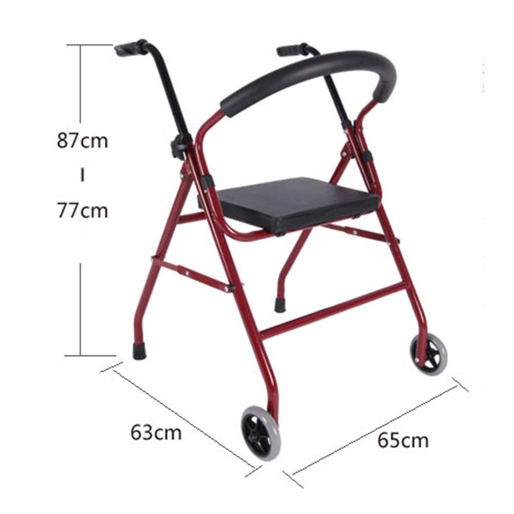 Składany Chodzik Chodzik Chodzik Chodzik Chodzik Chodzik Chodzik Z Siedziskiem, Z Kółkami Aluminiowy Składany Chodzik Dla Seniorów Regulowana Wysokość 30,8"-34,8"
