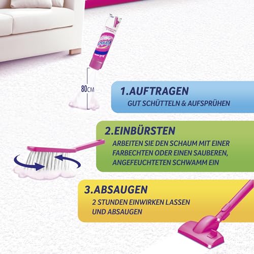 Vanish GOLD Power Schaum Teppichreiniger – Teppich Reinigungsmittel – Extra stark gegen Schmutz, schlechten Geruch & Staub – 1 x 650 ml