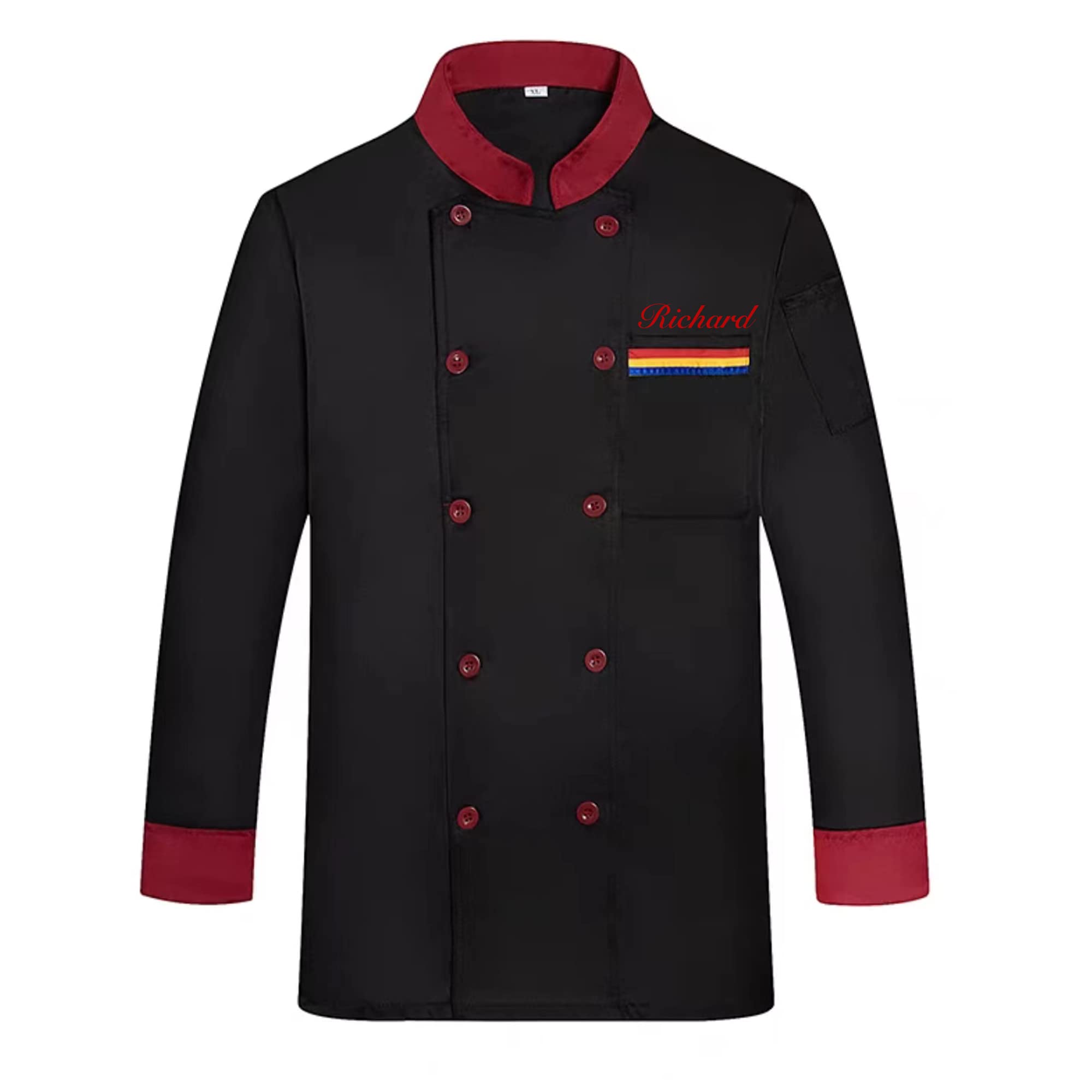 Zopmopae Chaqueta de Chef personalizada, camisa de Chef de manga larga, servicio de comida personalizado, uniforme de cocina, chaqueta de Chef para hombres y mujeres
