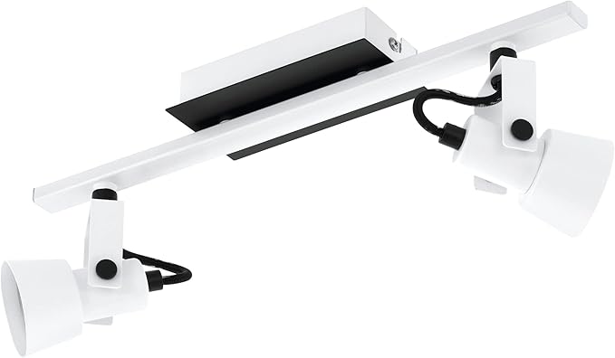 Eglo EGLO Trillo Spot, plafondlamp 2 spots, staal, 5 W, wit, zwart
