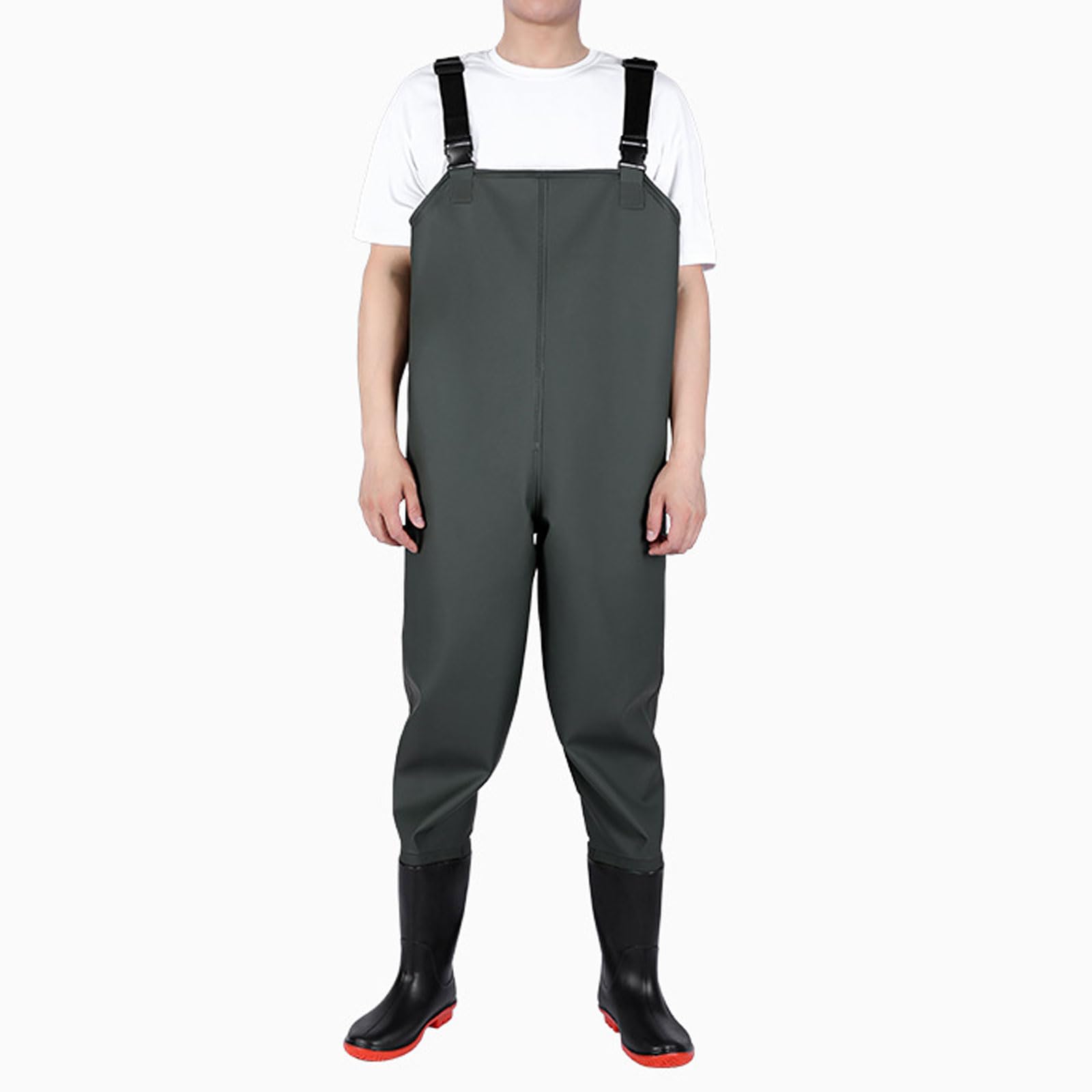 Trampolieri,Torace Pesca Waders con Stivali,Scafandro,Pantaloni da Pesca con Bretelle,Impermeabile,Traspirante,Unisex,Uomo e Donna,per Caccia,Fango,Pescatore,Sport all'Aria Aperta