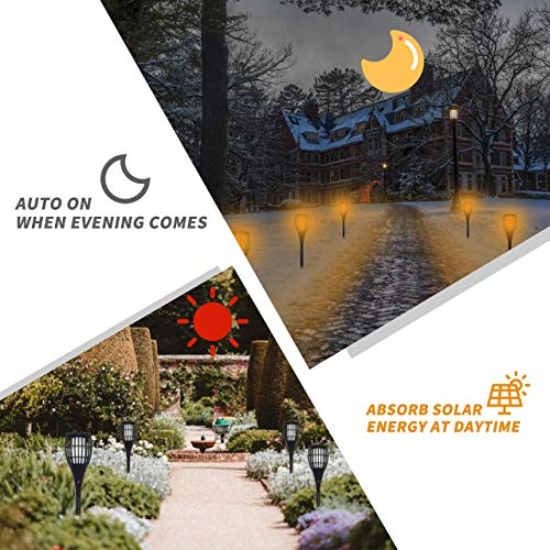Fitybow Solar Torch Lights Outdoor, Waterproof Dance Flame Lighting Solar Garden Light Outdoor Landscape Decoration Lighting Dusk To Dawn Security Torch Light For Patio Deck Driveway 4Pack #TOP3