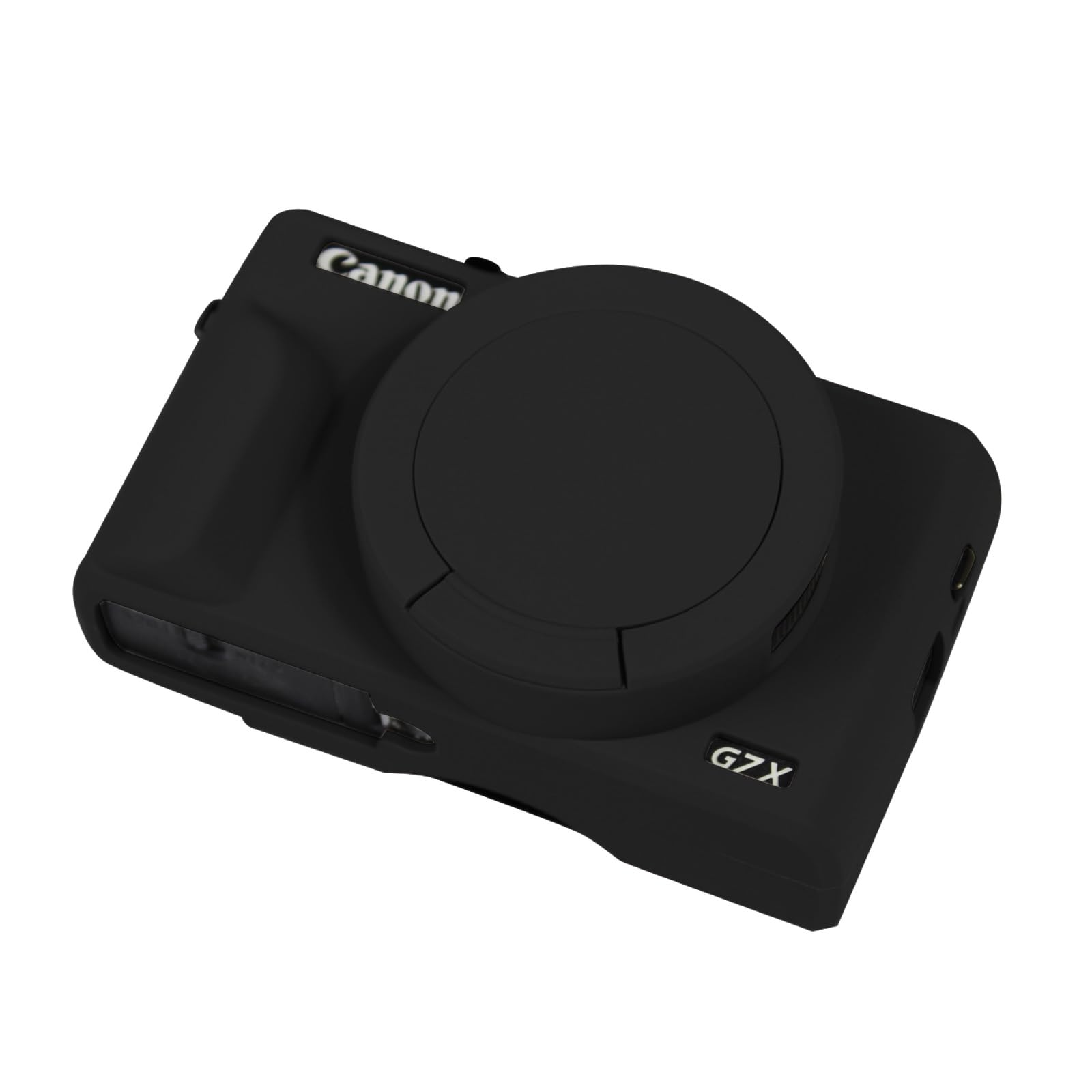 Easy Hood Case for Canon Powershot G7 X Mark III Digital Camera, Soft Silicone Protective Cover with Button Marker Removable Lens Cover for Canon Powershot G7X Mark III DSLR Camera Black