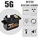 DSPOWER 2PCS 5G Mini Digital Servo, Plastic Gear Micro RC Servos Motor Kit for 1/28 RC Car Model Boat Fixed-Wing Helicopter Airplane Robot Toy (2PCS)
