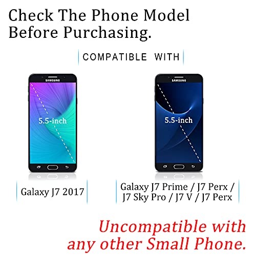 Katin [2-Pack] For Samsung Galaxy J7 2017, J7 Prime, J7 Perx, J7 Sky Pro, J7 V, J7 Perx Tempered Glass Screen Protector No-Bubble, 9H Hardness, Easy To Install #TOP1