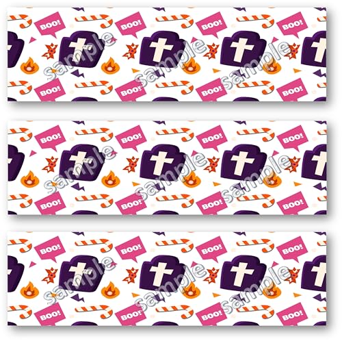 Halloween edible cake border,cake wraps edible strips Frosting Sheet Icing Paper for Cake Decoration Edible Cake Sticker Decal 10