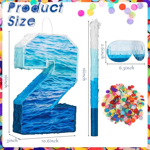 Piñata chiffre 2 grand format pour animation anniversaire 2 ans - 2