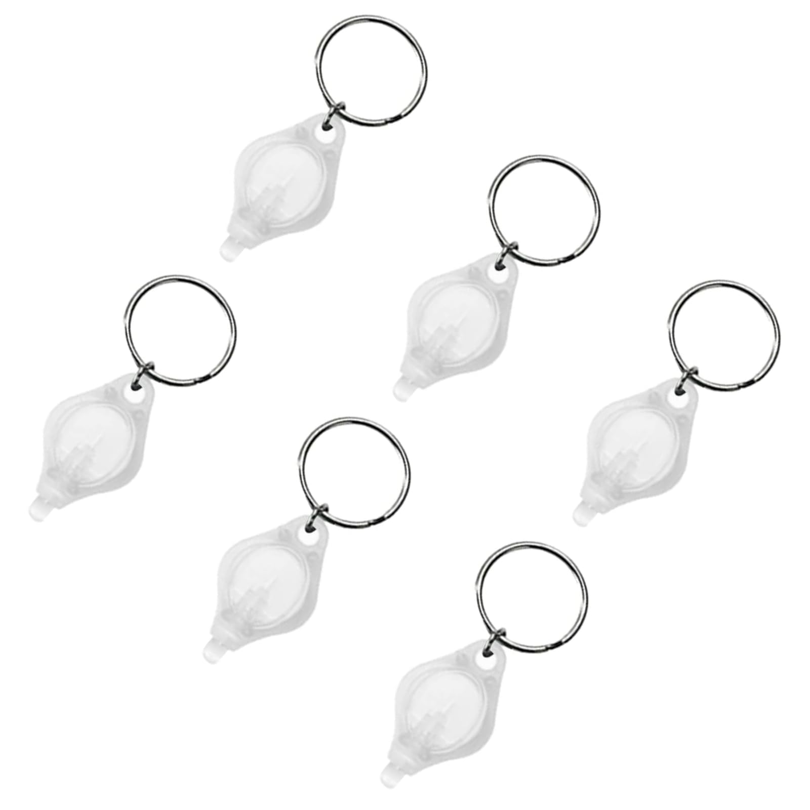 MACHSWON Mini Keychain Torches UV Flashlight Money Checker Key-Chain LED Light Key Ring Light Torch White 6PCS