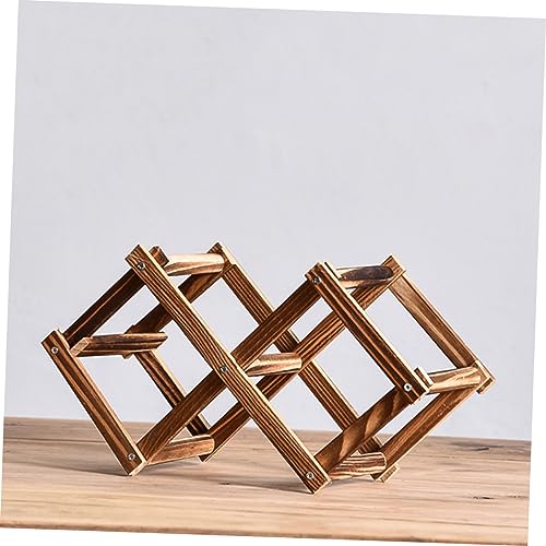 Soporte plegable de madera para vino, para 6 botellas miniatura 7