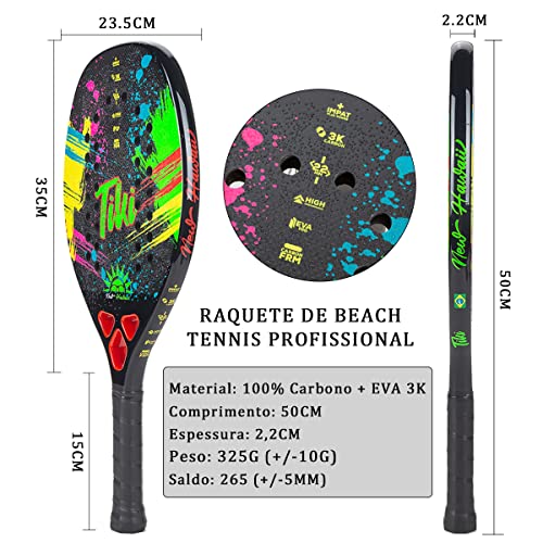 Raquete De Tênis De Praia 3k Fibra De Carbono (3K Tiki)