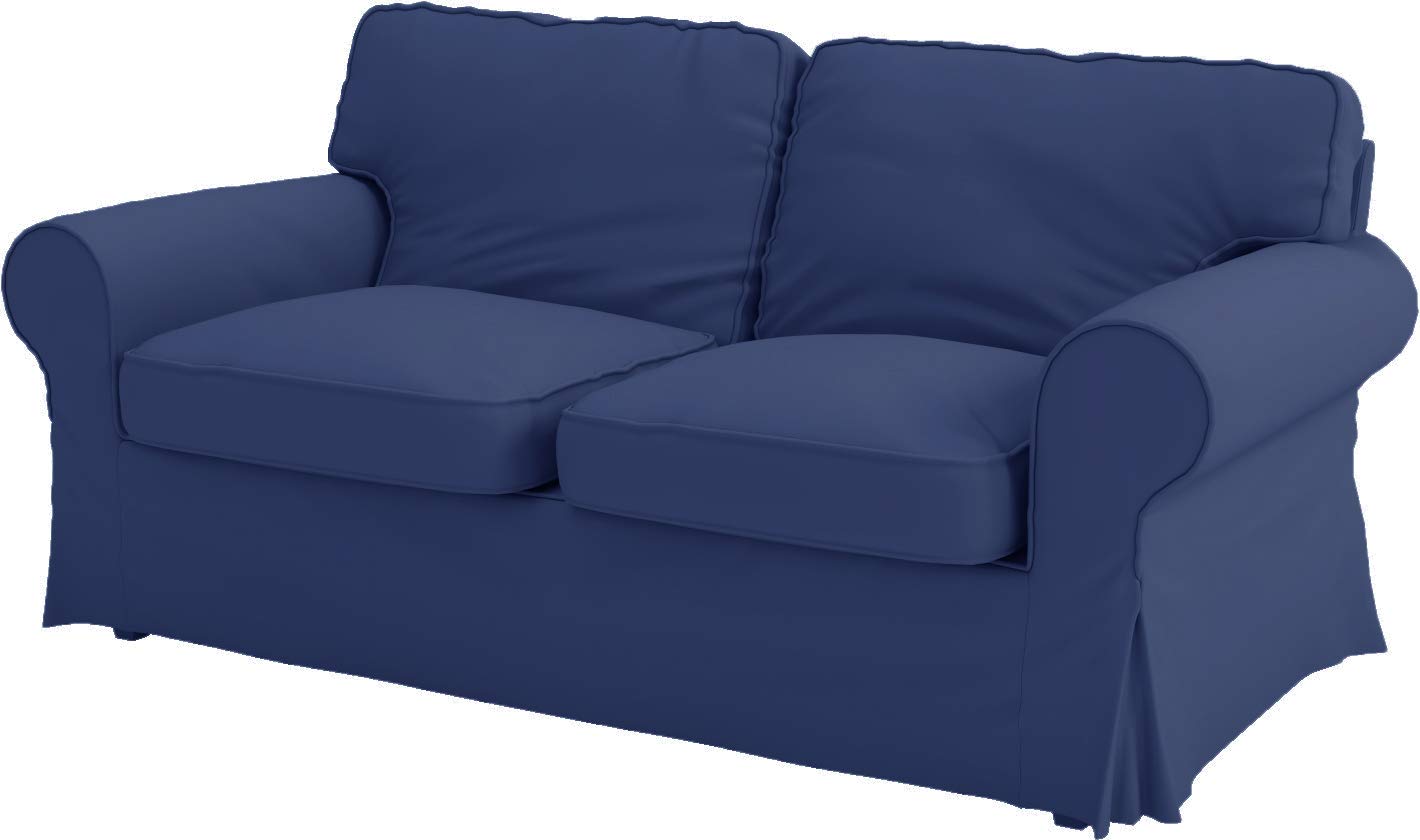 Cotton Ektorp Loveseat Cover Replacement is Made Compatible for IKEA Ektorp Loveseat Sofa Slipcover(Deep Blue Loveseat)