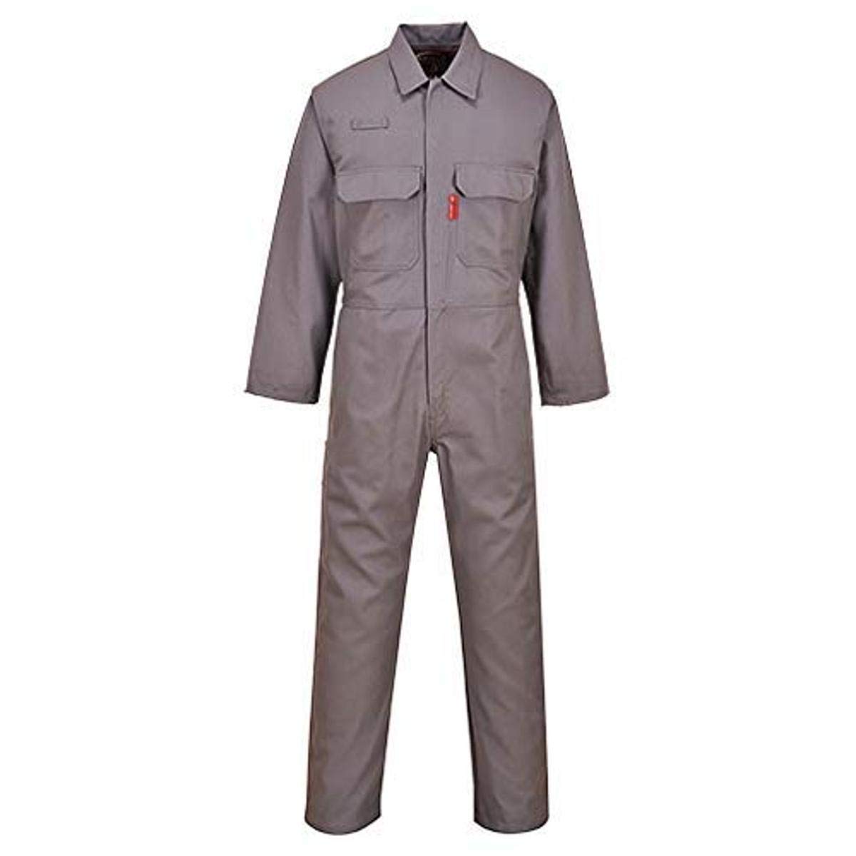 Portwest UBIZ1 Bizweld Flame Resistant Coveralls for Welding, Protective Safety FR Workwear Coveralls Gray, 5X-Large