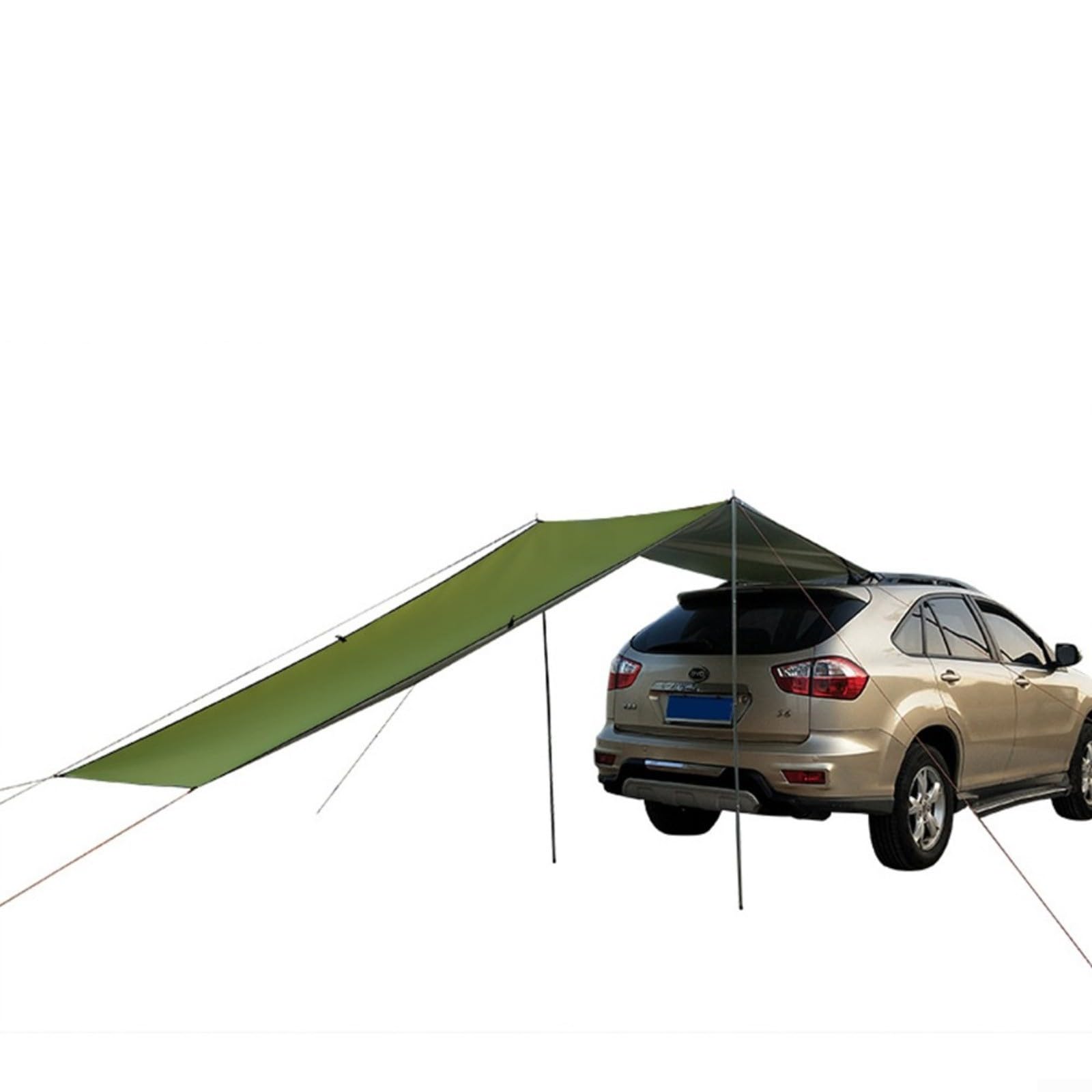 Toldo para Coche, 210D, Impermeable, Tela Oxford, portátil, Tienda de campaña Lateral para Furgonetas, Furgonetas, autocaravanas o caravanas (Gris)